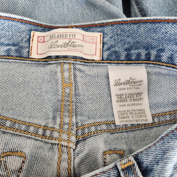 Vintage Y2K Levi Strauss Signature Relaxed Fit High Rise Straight Leg Jeans - Picture 6 of 10